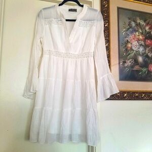 J.Gee white  CottageCore Romantic White dress